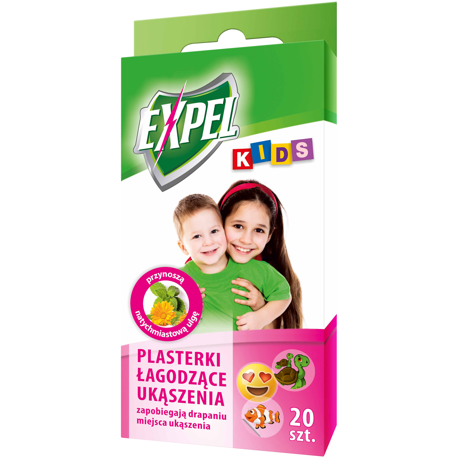 Expel Kids plasterki łagodzące ukąszenia, 20 szt.