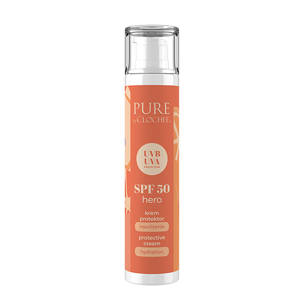 Pure By Clochee SPF50 Hero nawilżający krem protektor do twarzy z SPF50, 50 ml