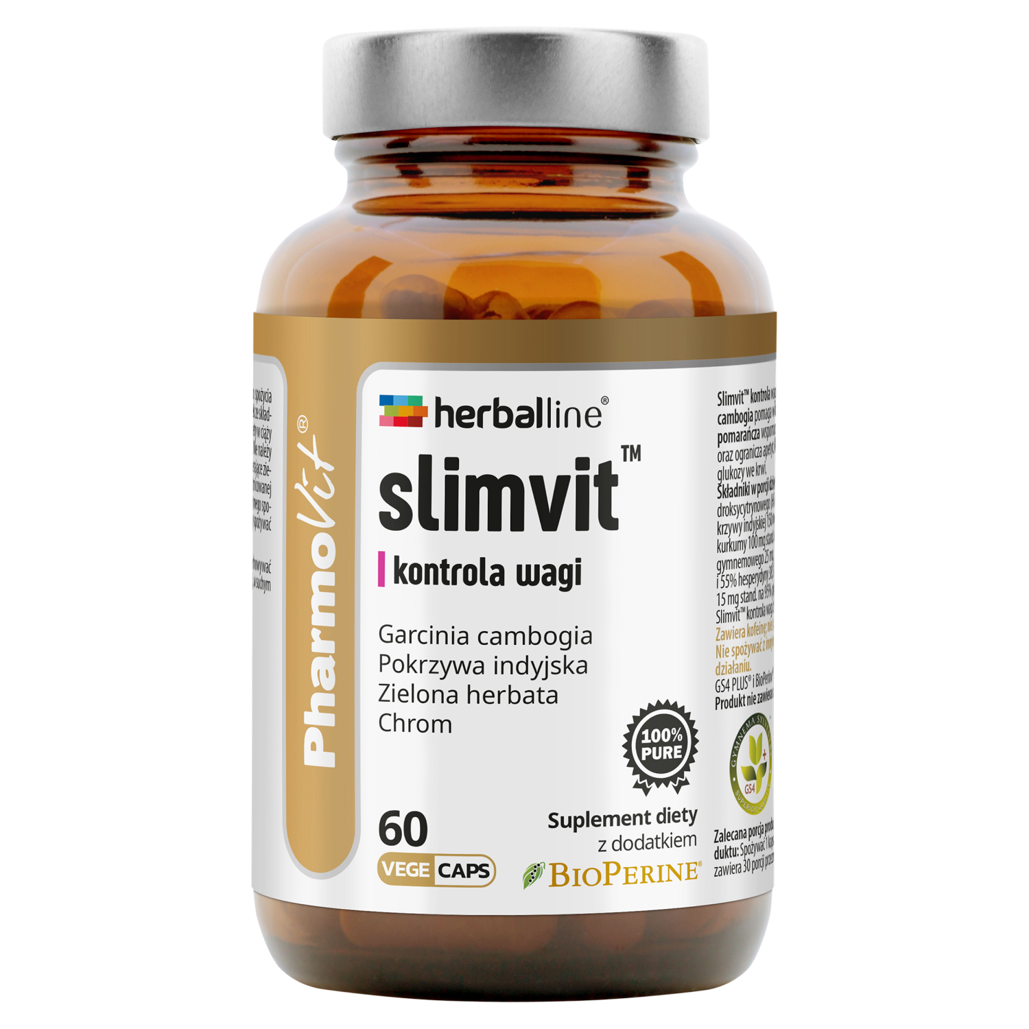 Pharmovit Slimvit Kontrola Wagi suplement diety, 60 kaps./1 opak.