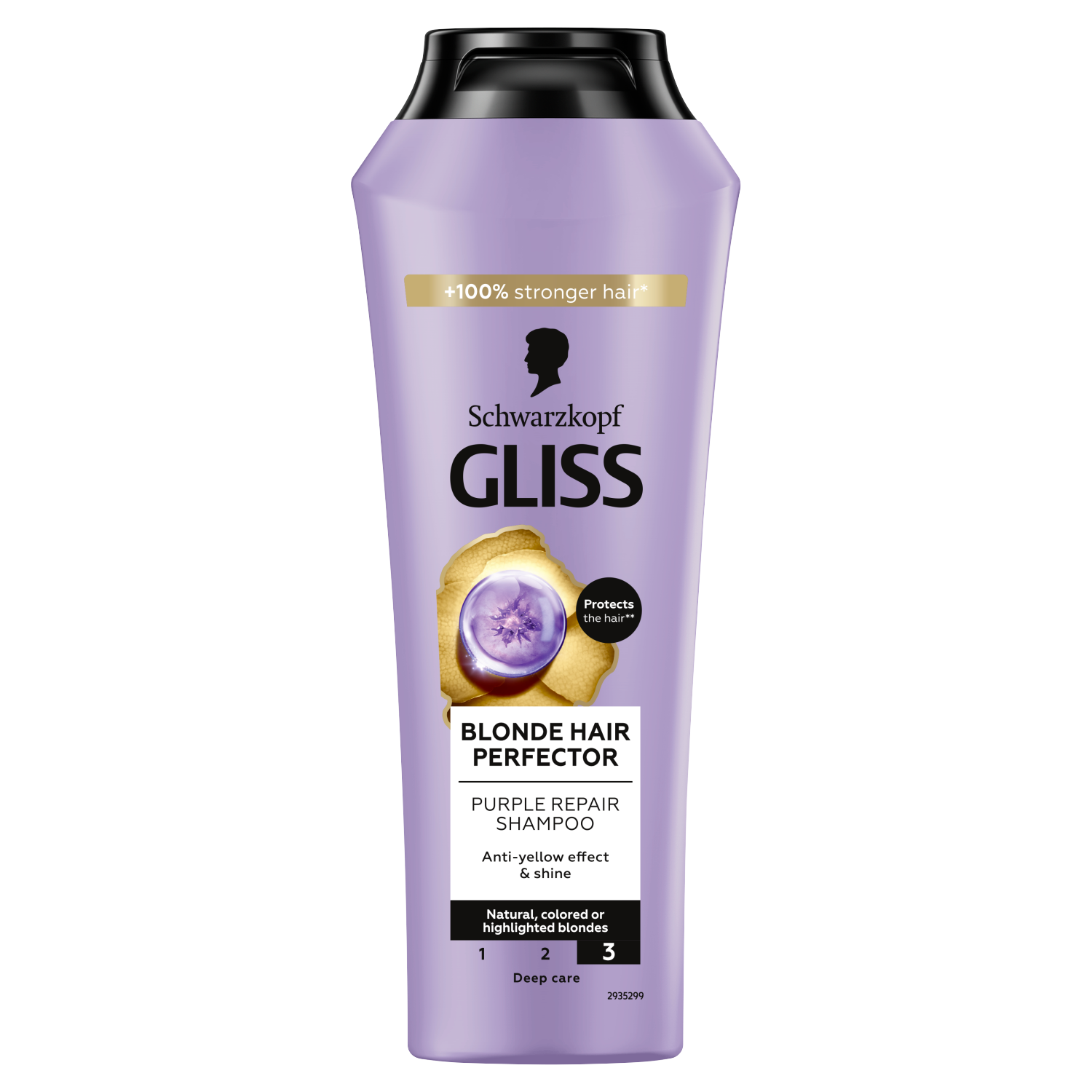 Gliss Blonde Hair Perfector szampon do włosów farbowanych lub rozjaśnianych blond, 250 ml
