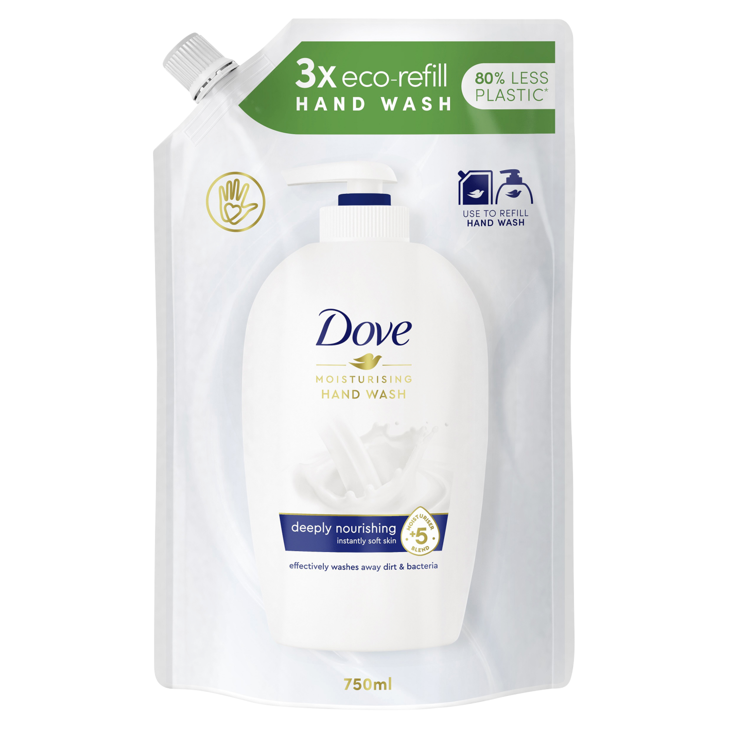 Dove Deeply Nourishing zapas pielęgnującego mydła w płynie, 750 ml
