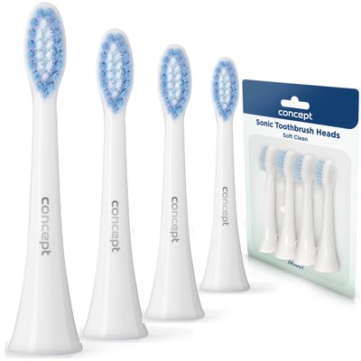 Oryginalna końcówka szczoteczki CONCEPT Daily Clean ZK0001 (4 szt.) (Dokładnie usuwa osad nazębny)