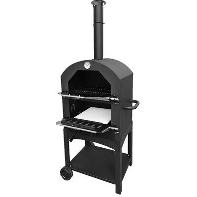 Grill węglowy BOTTARI Vesuvio z komorą do pieczenia pizzy 35.5 x 32.5 cm.