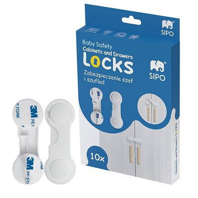 Zabezpieczenie szafek i szuflad SIPO SBS-215 (10 sztuk)