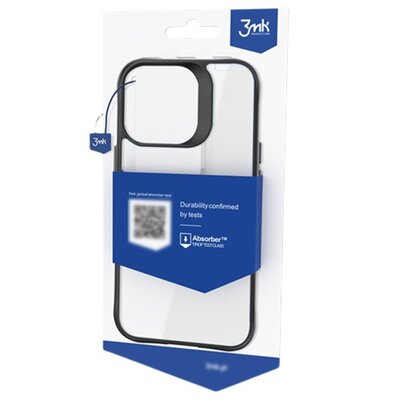 Etui 3MK Satin Armor Case+ do Samsung Galaxy A14 Przezroczysto-czarny