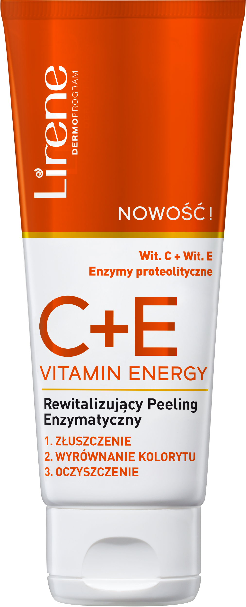 Lirene C+E VITAMIN ENERGY rewitalizujący peeling enzymatyczny, 75 ml