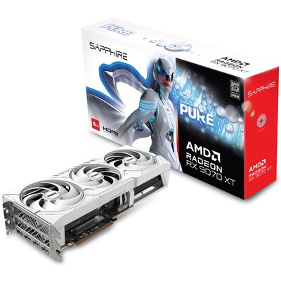 Karta graficzna SAPPHIRE Pure Radeon RX 9070 XT Gaming OC 16GB