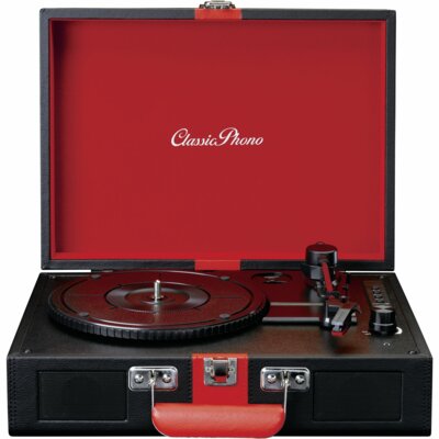 Gramofon LENCO TT-110 Czarny, Manualny, Napęd paskowy, Wbudowane głośniki, Prędkość odtw. 33 1/3,45,78 obr./min