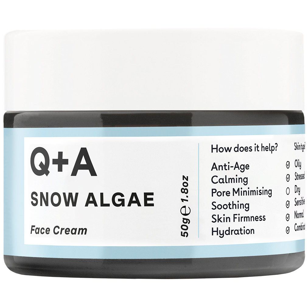 Q+A Snow Algae odżywczy krem do twarzy z ekstraktem ze śnieżnej algi, 50 g