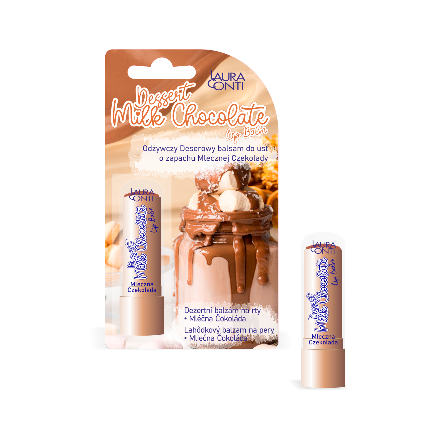 Laura Conti Mleczna Czekolada ochronny balsam do ust mleczna czekolada, 4,8 g