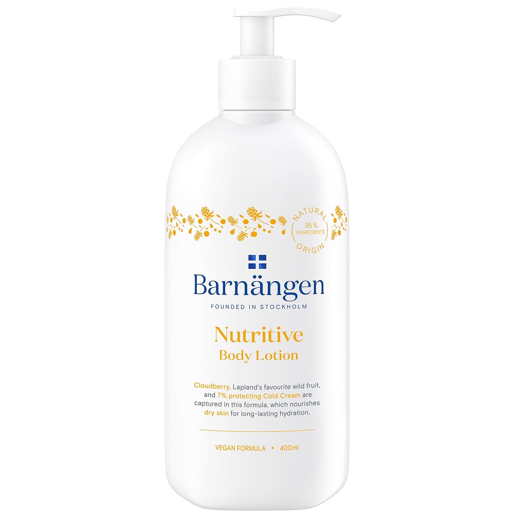 Barnängen Nutritive balsam do ciała do skóry suchej z ekstraktem z Maliny, 400 ml