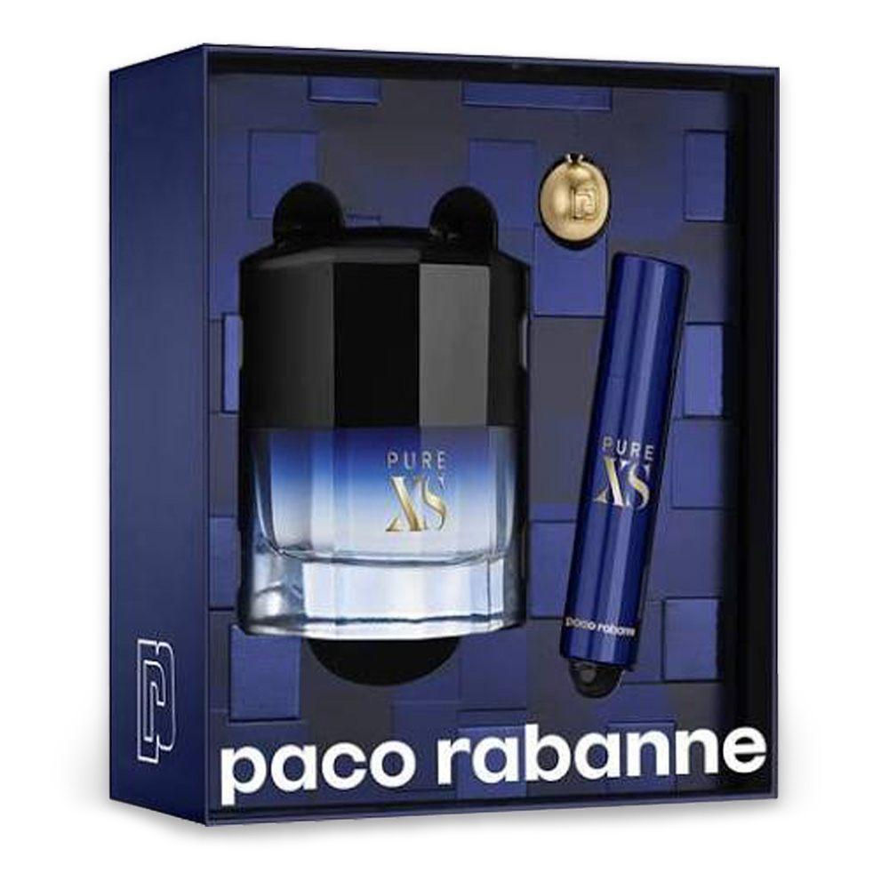Paco Rabanne Pure XS zestaw: woda toaletowa męska, 50 ml + miniatura wody toaletowej, 10 ml + breloczek, 1 szt.