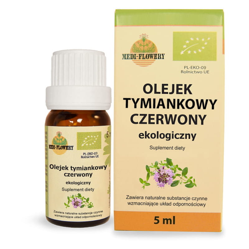 Olejek tymiankowy czerwony ekologiczny 5 ml (Medi-Flowery)