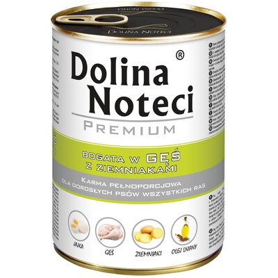 Karma dla psa DOLINA NOTECI Premium bogata w gęś z ziemniakami 400 g