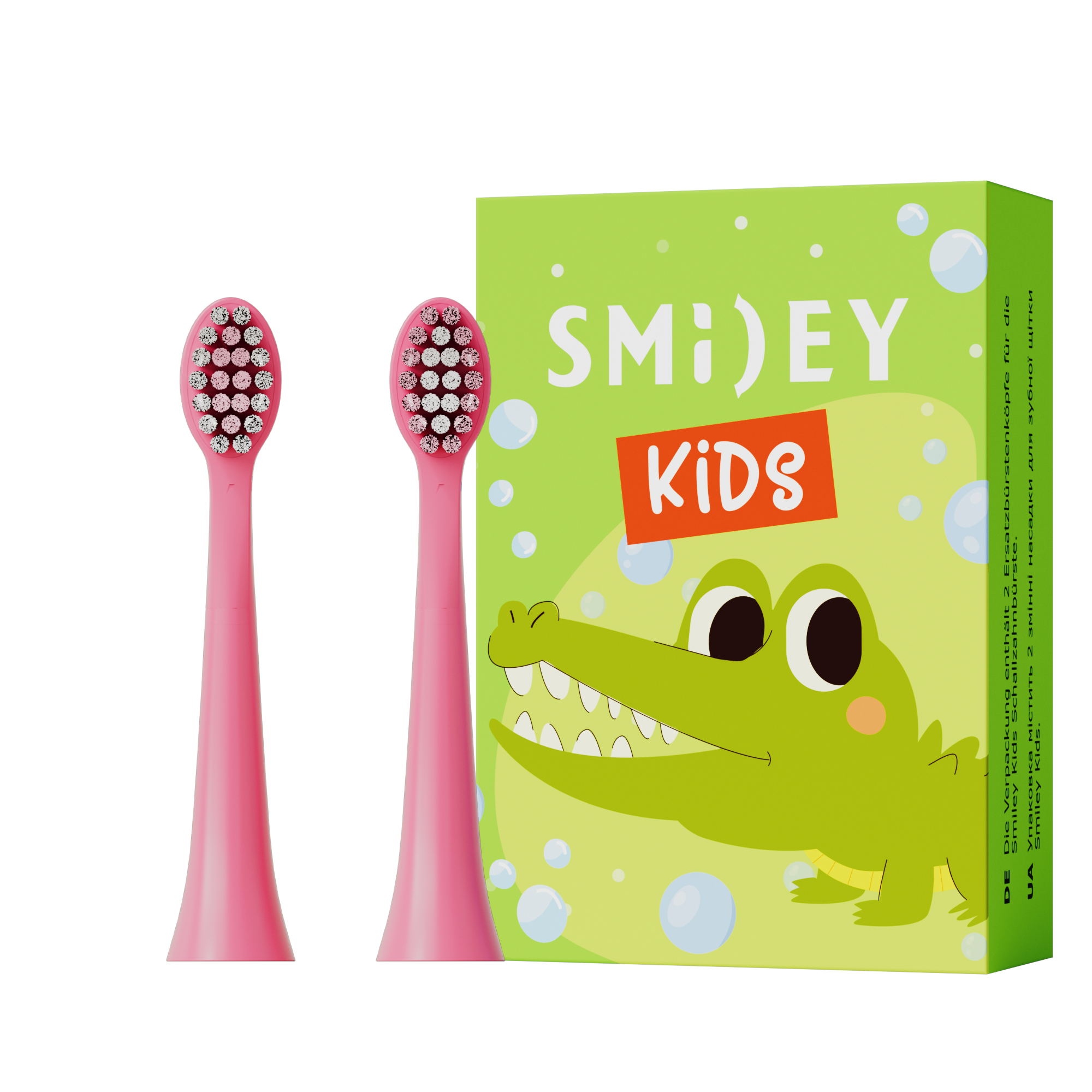 Smiley Kids końcówki do szczoteczki różowe, 2 szt./1 opak.