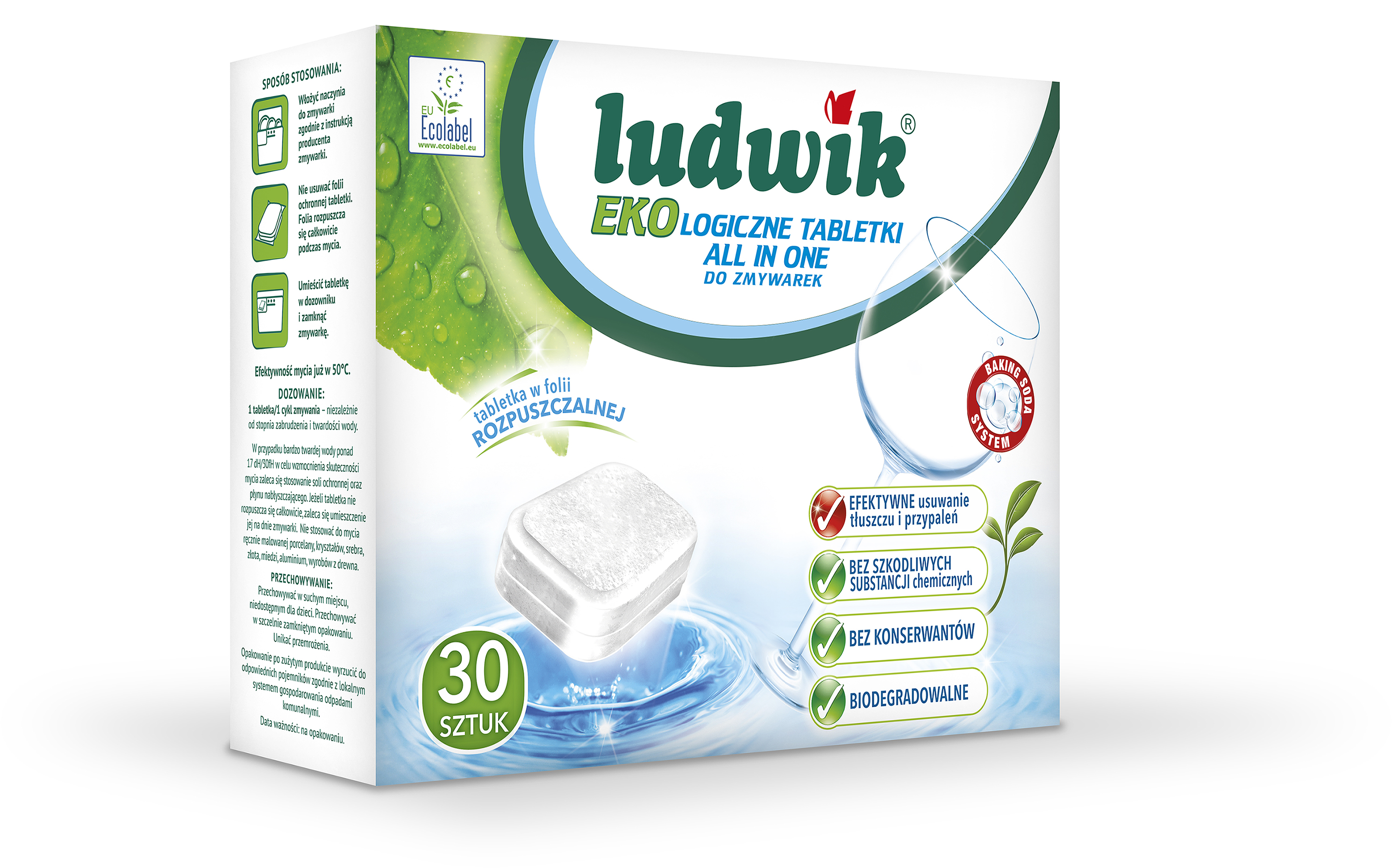 Ludwik All in one Ekologiczne tabletki do zmywarek, 30 szt.