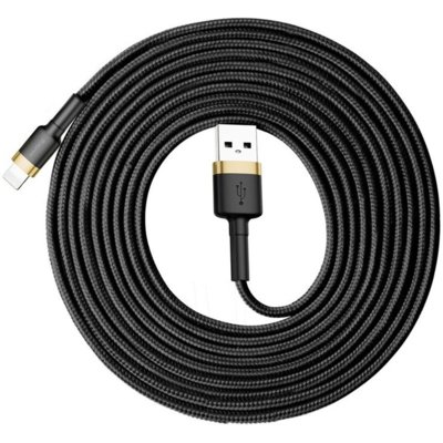 Kabel USB - Lightning BASEUS Cafule 3 m Czarno-złoty