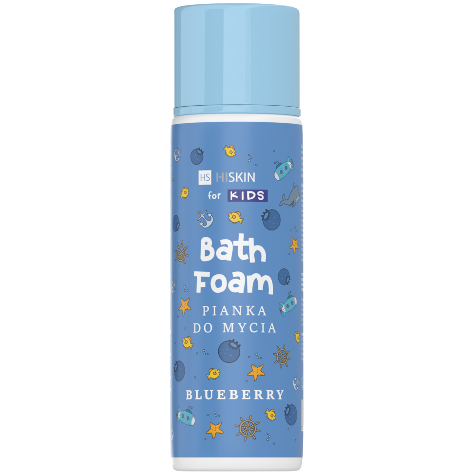 Hiskin For Kids pianka do mycia rąk i ciała dla dzieci o zapachu borówki, 250 ml