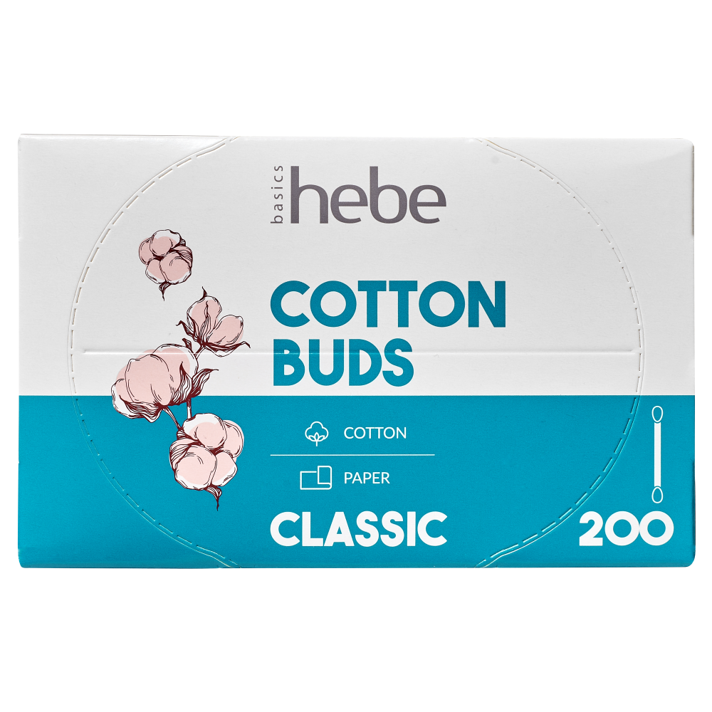 Hebe Basics Cotton Buds patyczki higieniczne, 200 szt./1 opak.