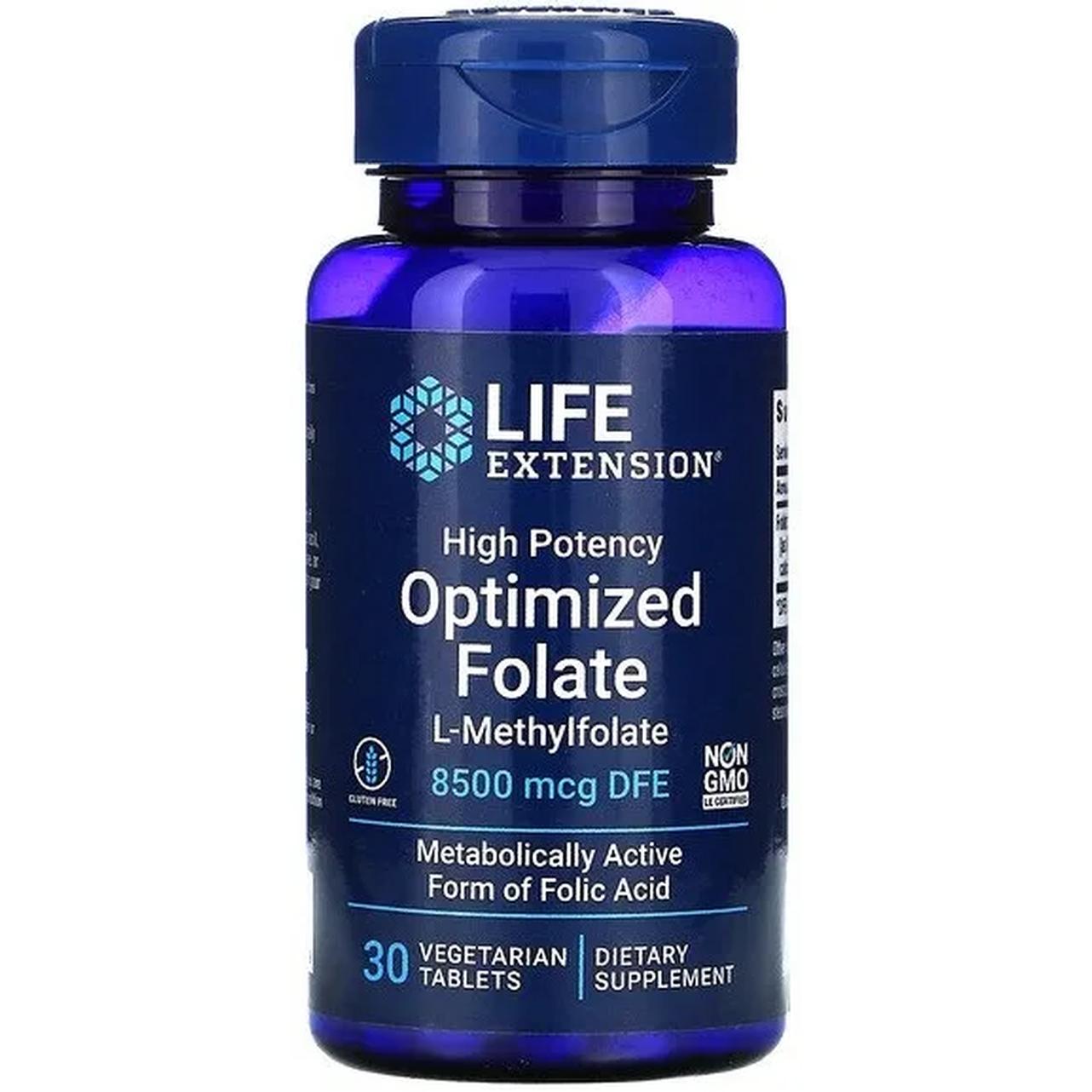 Life Extension suplement diety zoptymalizowany kwas foliowy, 5000mcg, 30 tabl./1 opak.