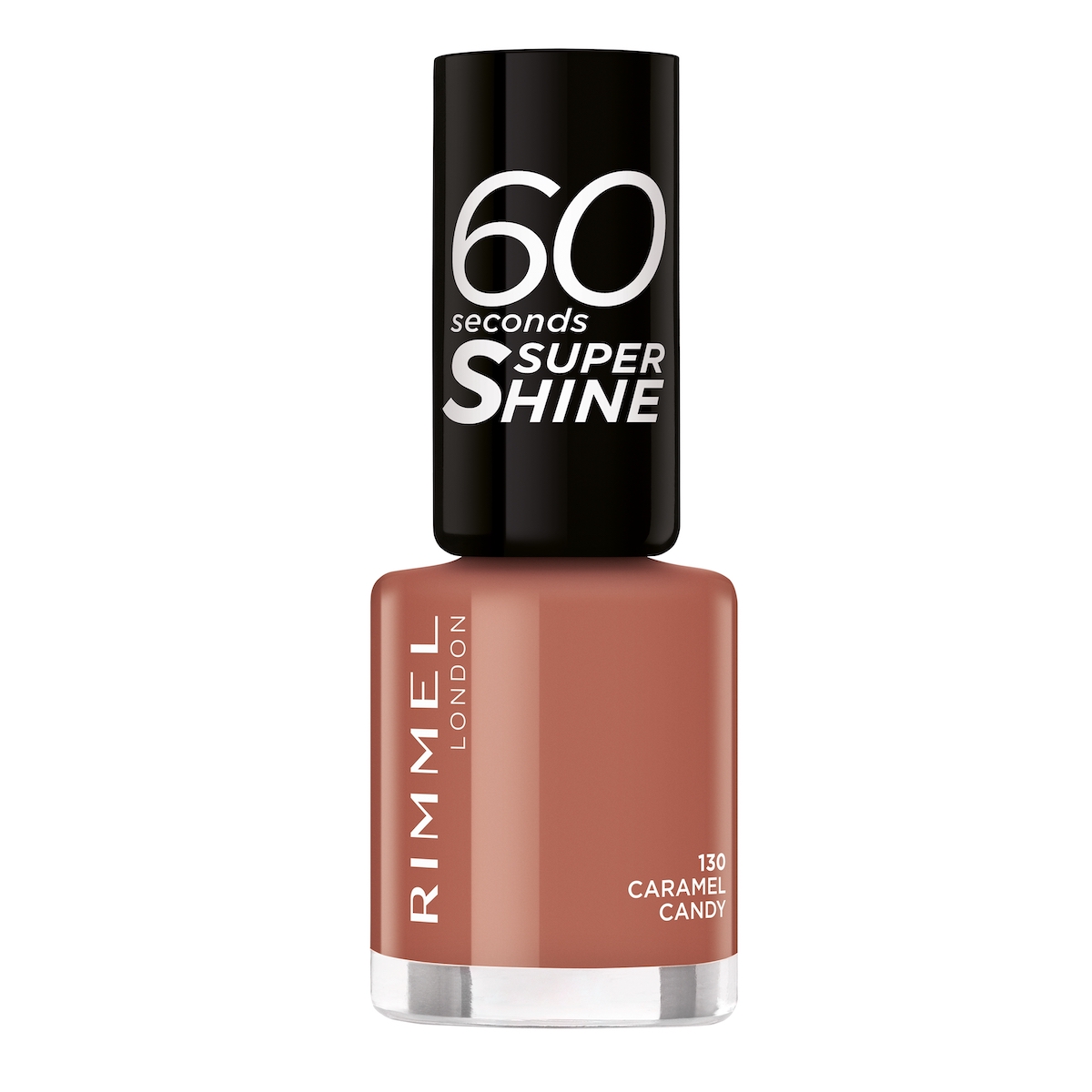 Rimmel 60 Seconds Super Shine szybkoschnący lakier do paznokci 130 caramel candy, 8 ml