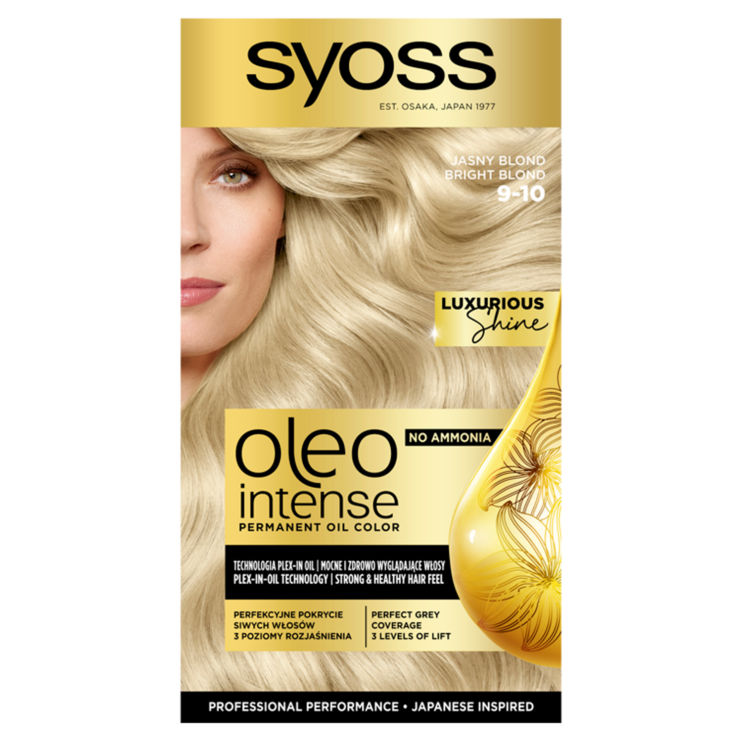 Syoss Oleo Intense farba do włosów bez amoniaku 9-10 jasny blond, 1 opak.