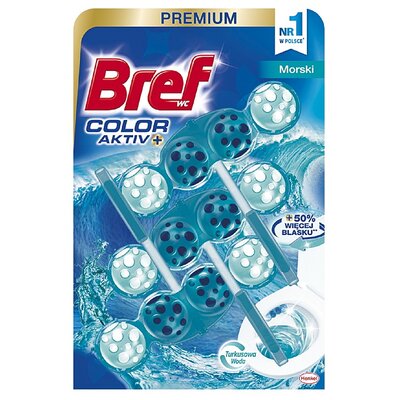 Kostka do WC BREF Color Aktiv Morski 3x50g