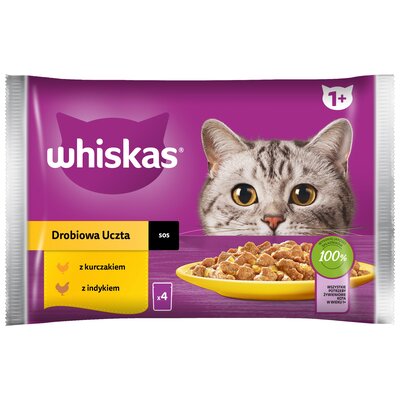 Karma dla kota WHISKAS Drobiowa Uczta (4 x 85 g)