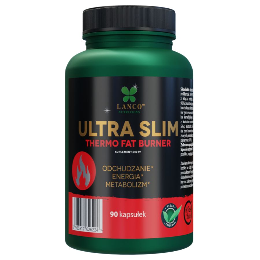 Lanco Nutritions Ultra Slim Thermo Fat Burner suplement diety mocny spalacz tłuszczu, 90 kaps./1 opak.