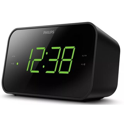 Radiobudzik PHILIPS TAR3306/12 Czarny, Tuner FM, Wyłącznik czasowy, Regulacja jasności wyświetlacza, Zasilanie Bateryjno-sieciowe