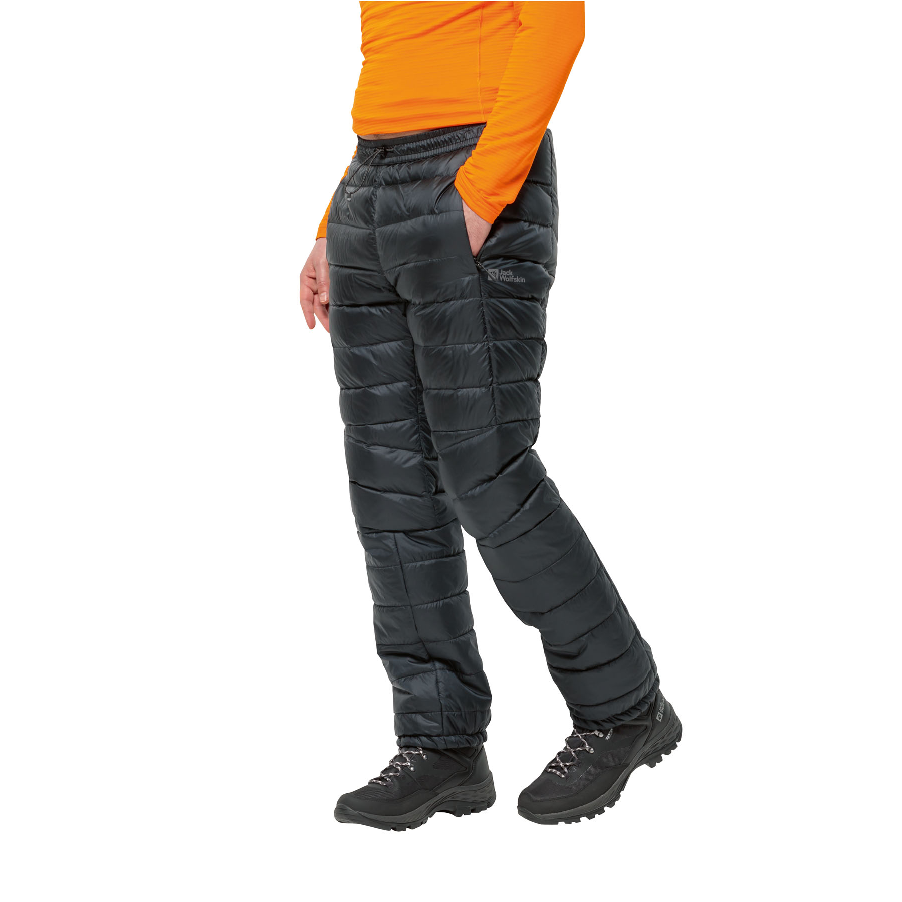 Męskie spodnie ocieplane Jack Wolfskin NEBELHORN DOWN PANTS M black - M