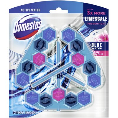 Kostka do WC DOMESTOS Active Water Pink Magnolia 3x53g
