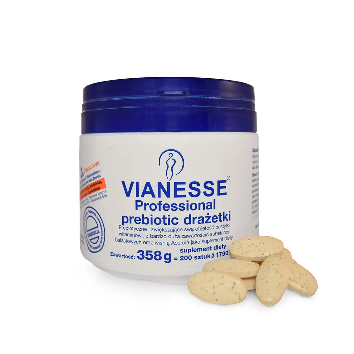 Professional prebiotic drażetki owocowe 358g (Vianesse)