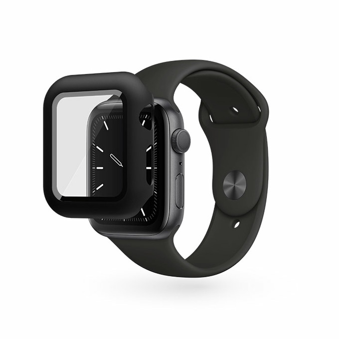 Epico Glass Case Black - etui dla Apple Watch 42mm (S1-7)