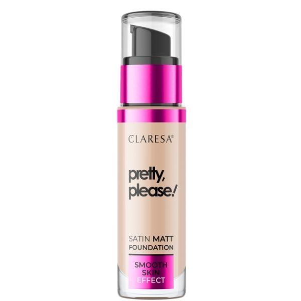 Claresa PRETTY, PLEASE SATIN MATT FOUNDATION podkład o satynowo-matowym wykończeniu 05 Deep-Medium, 33 g