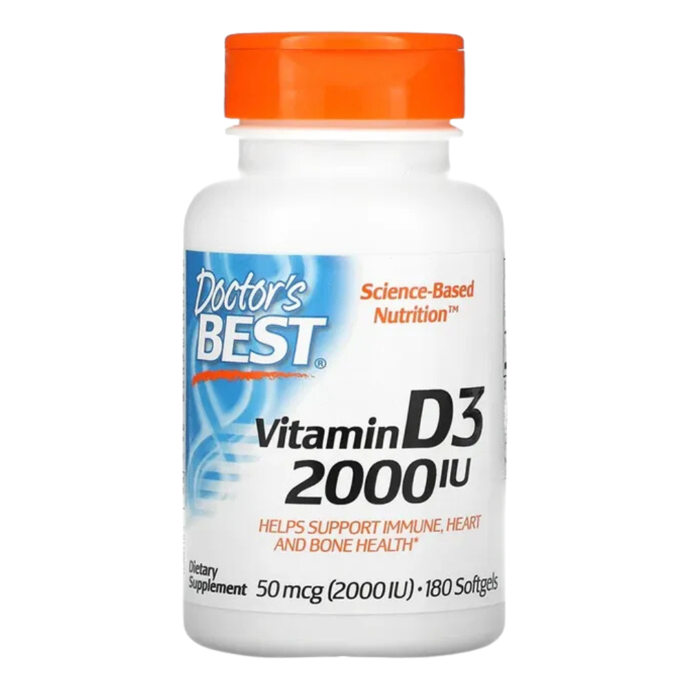 Doctor's Best suplement diety witamina D3, 2000 IU, 180 kaps./1 opak.