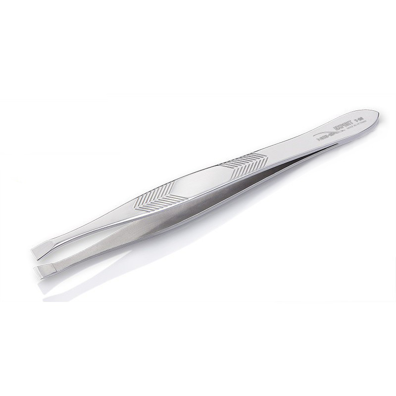 Nghia Nippers Professional pęseta do brwi ze stali nierdzewnej, prosta t-06, 1 szt.