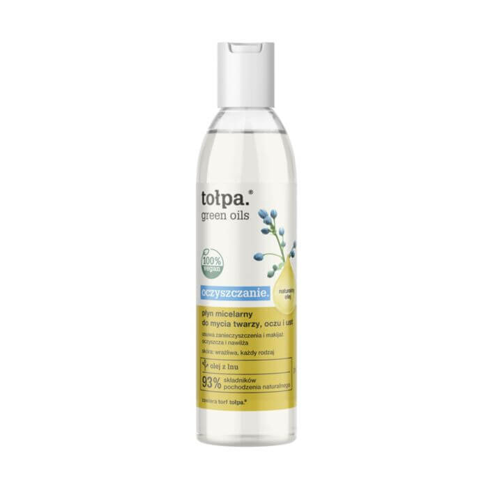 Tołpa Green Oils Oczyszczanie, płyn micelarny do mycia twarzy, oczu i ust, 200 ml