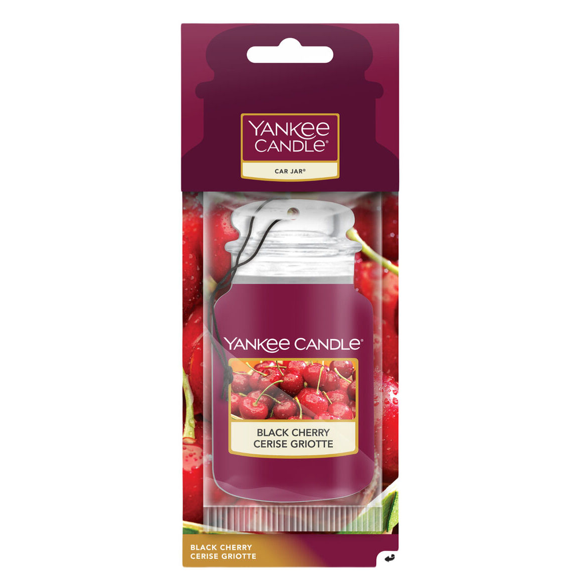 Yankee Candle Black Cherry zapach samochodowy, 12 g