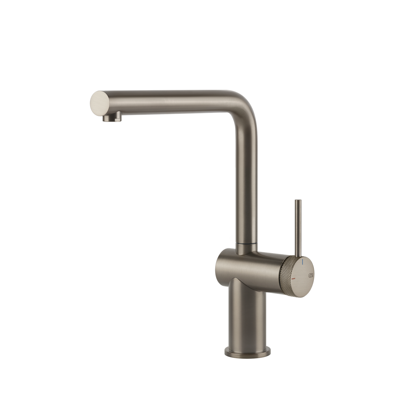 Gessi - Bateria kuchenna Inedito Godronato obrotowa wylewka 60471 Finox (Nikiel szczotkowany)