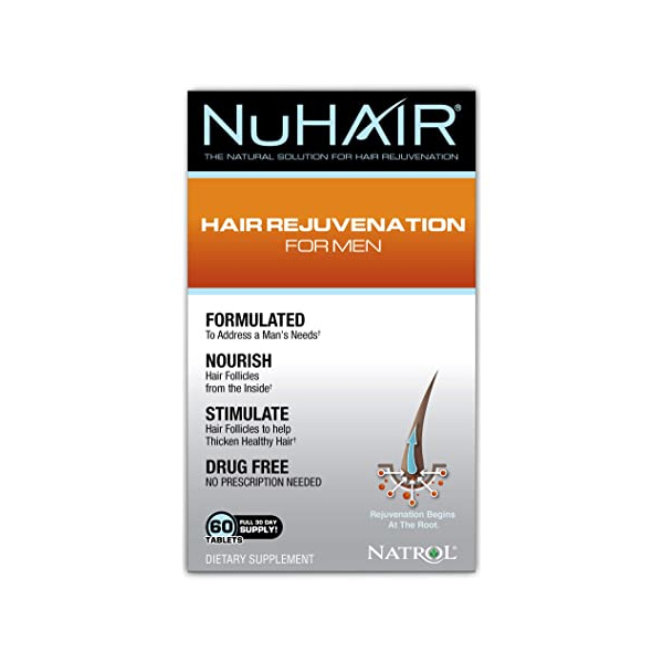 Natrol Natrol NuHair Hair Rejuvenation for Men suplement diety dla mężczyzn, 60 tabl./1 opak.