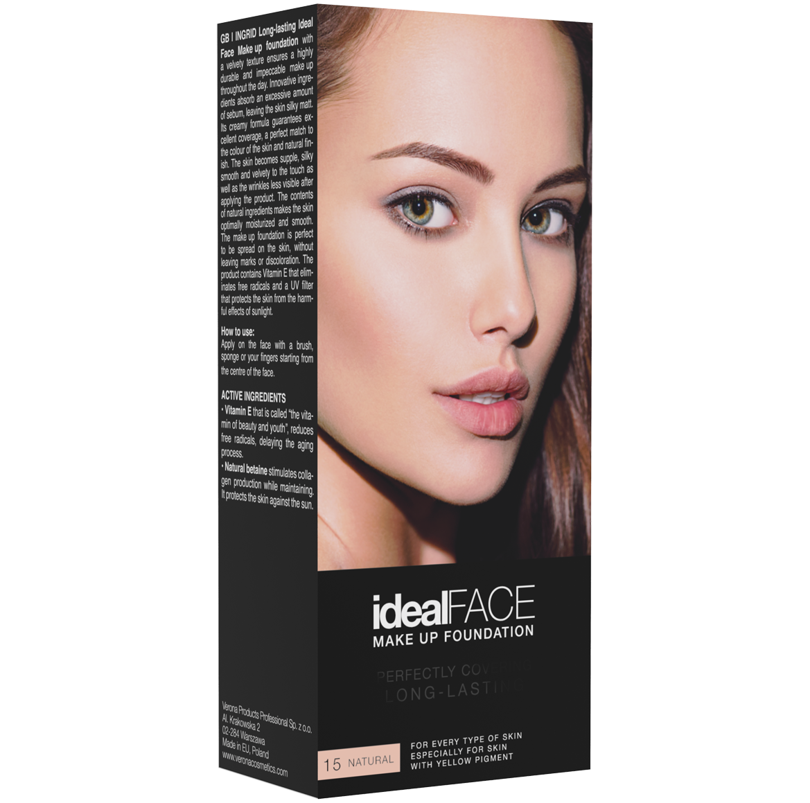 Ingrid Ideal Face podkład w płynie do twarzy natural 15, 30 ml