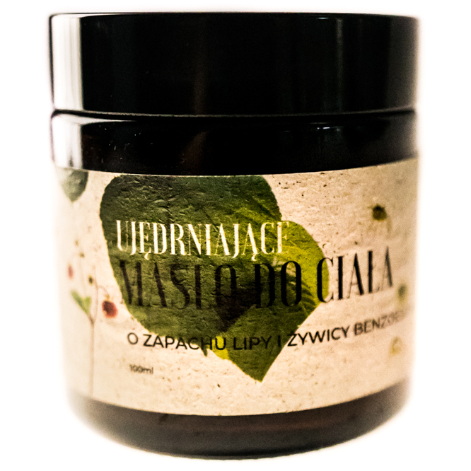 Trawiaste ujędrniające masło do ciała z lipy i żywica benzosowa, 100 ml