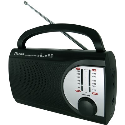 Radio ELTRA Audiox Basia Czarne, Analogowe, Tuner FM/LW, Wejścia słuchawkowe Mini-jack 3.5mm, Zasilanie Bateryjno-sieciowe