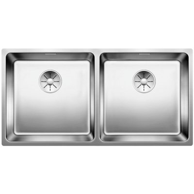 Zlewozmywak dwukomorowy BLANCO Andano 400/400-U 522987 Stal polerowana 44 x 86.5