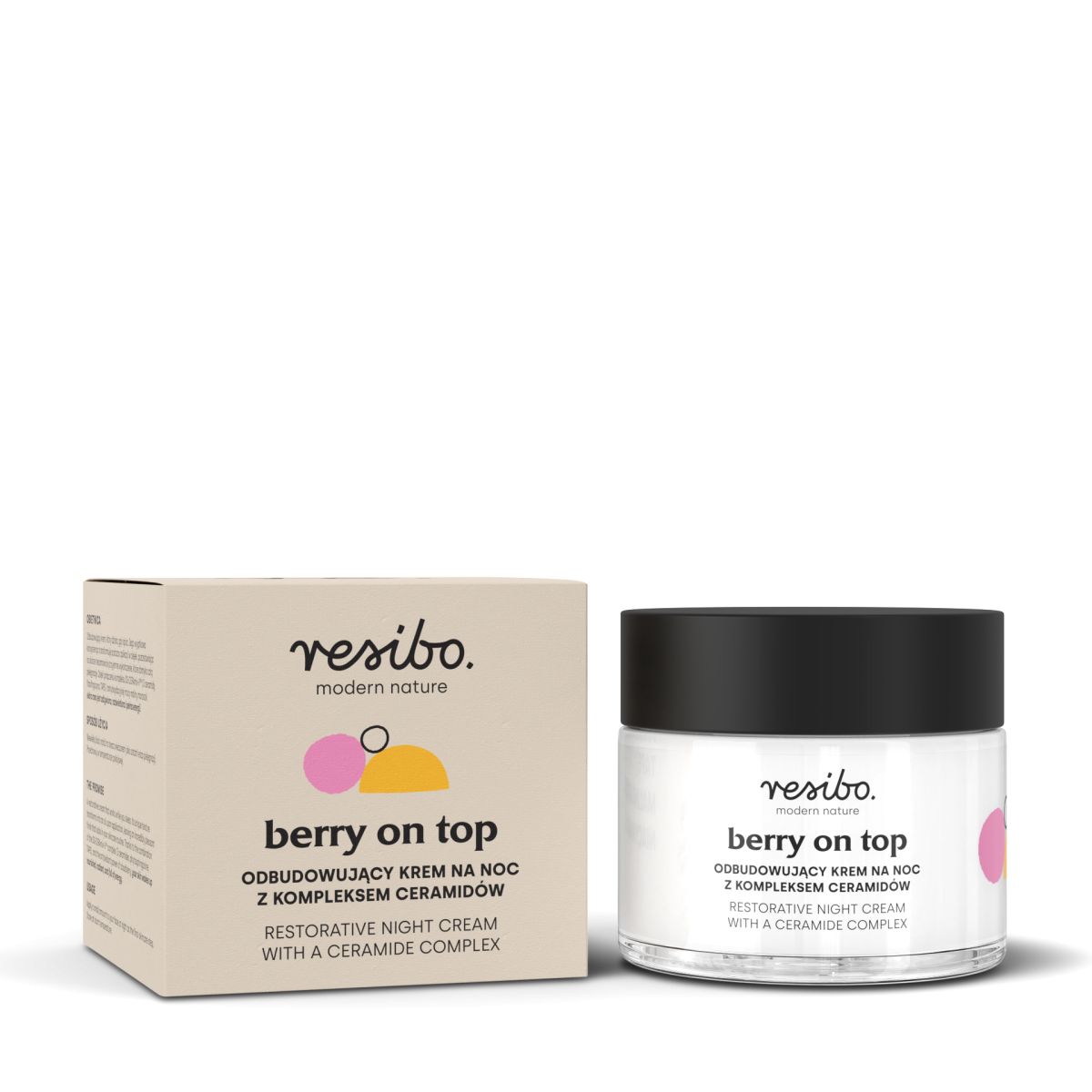 Resibo Berry On Top odbudowujący krem na noc do twarzy z kompleksem ceramidów, 50 ml