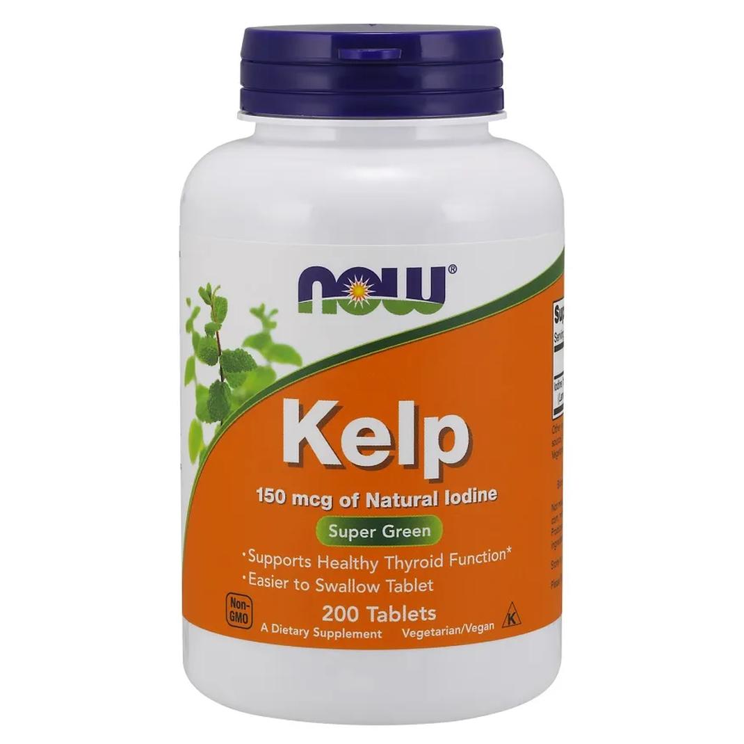 Now Foods Kelp suplement diety jod, 150mcg, 200 tabl./1 opak.
