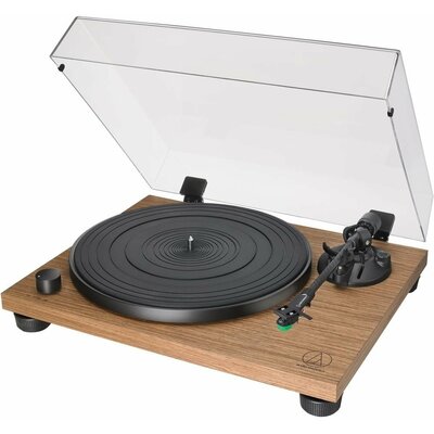 Gramofon AUDIO-TECHNICA AT-LPW40WN Orzech, Manualny, Napęd paskowy, Ramię z włókna węglowego, Prędkość odtw. 33 1/3,45 obr./min