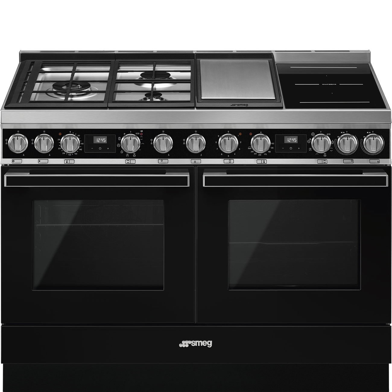 Smeg - Kuchnia wolnostojąca CPF120IGMPBL Portofino Czarna