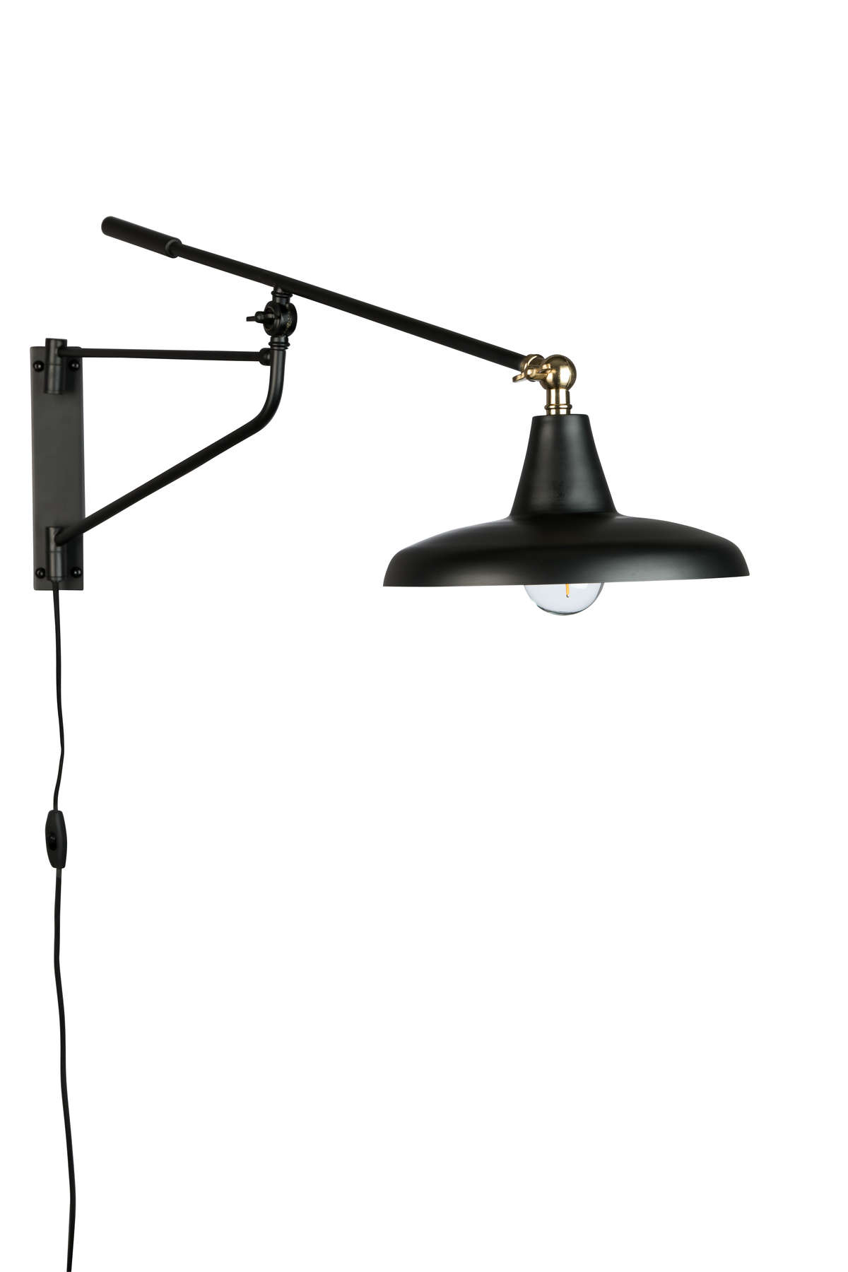 Dutchbone - Lampa ścienna Hector czarna